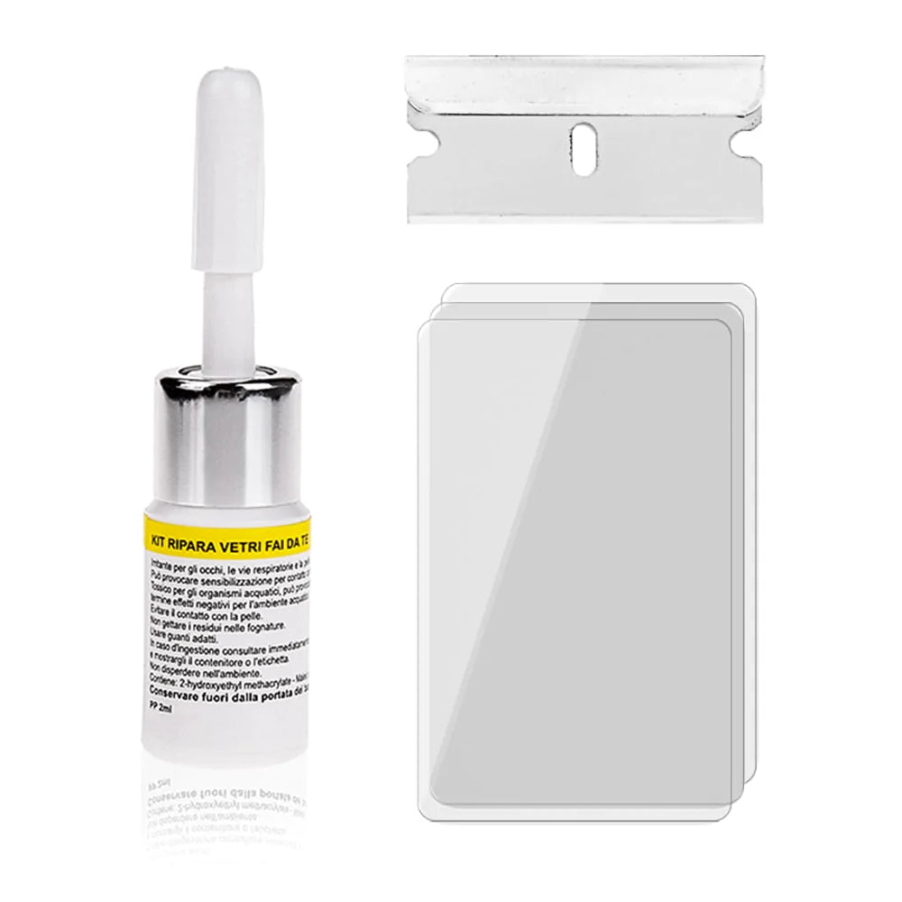 TOOL TO REPAIR A CRACKED CAR WINDSHIELD AND PHONE GLASS