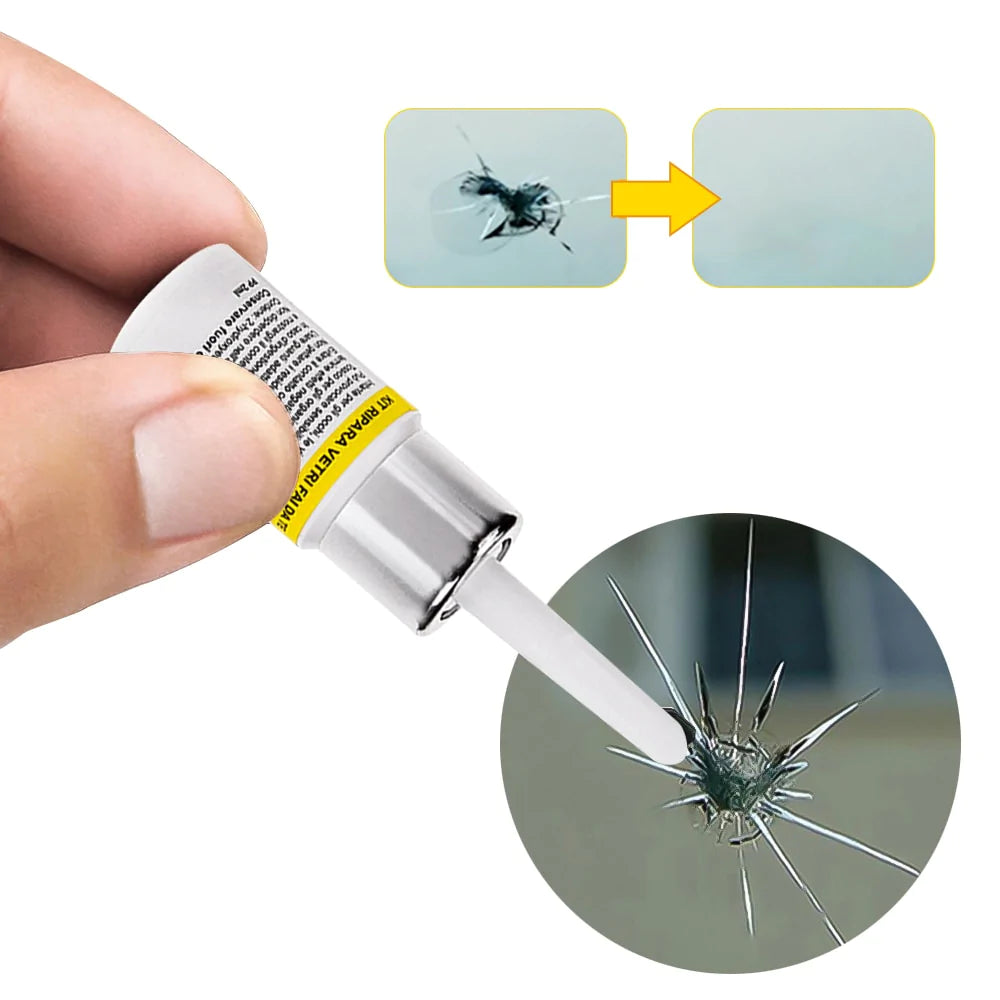 TOOL TO REPAIR A CRACKED CAR WINDSHIELD AND PHONE GLASS