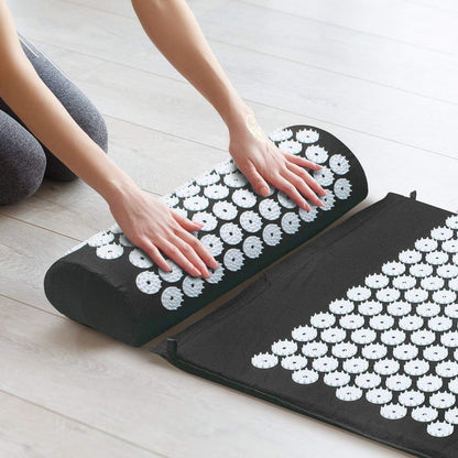 Neck & Back Acupressure Mat + Pillow Set