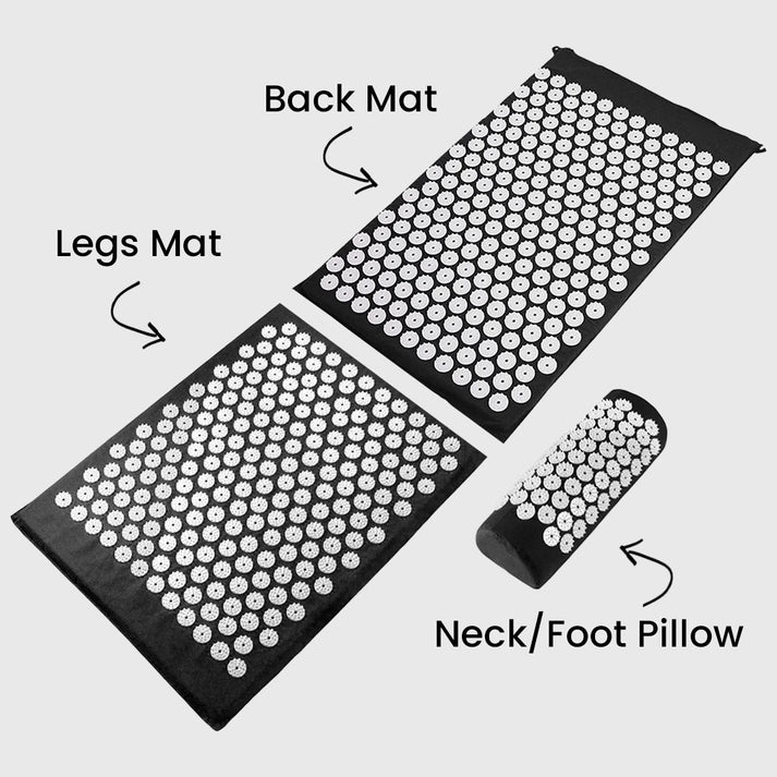 Neck & Back Acupressure Mat + Pillow Set